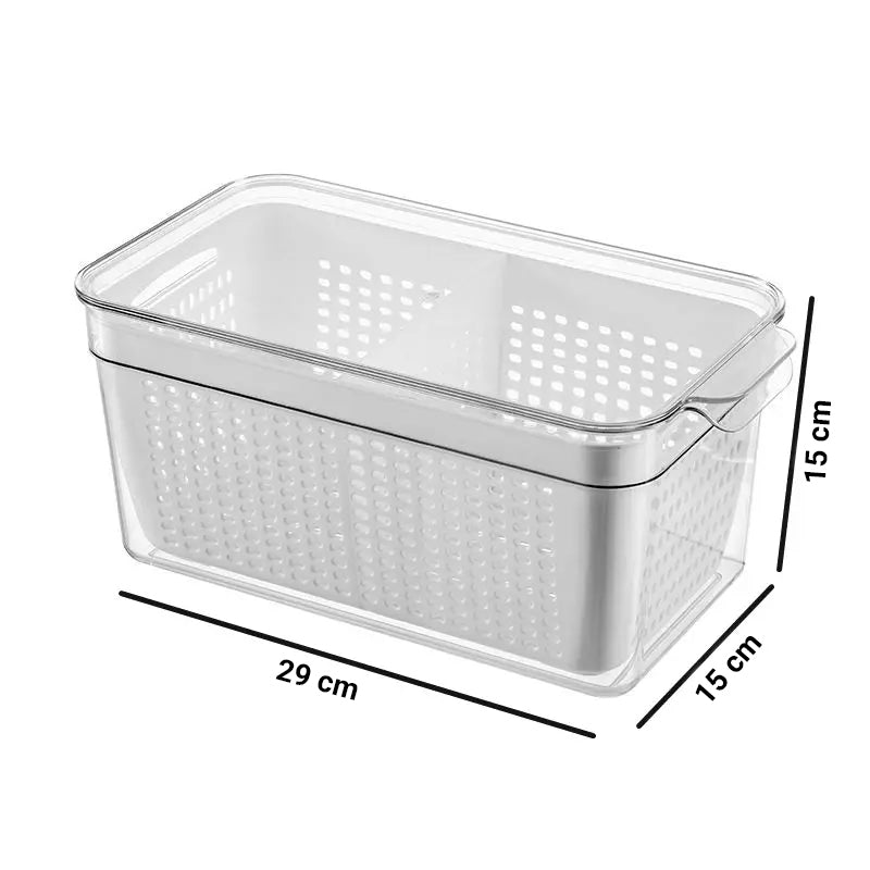 5pcs Fridge Storage Organizer Set, BPA-free, Different Function Stackable Plastic Transparent Pantry Storage Bin With Handle