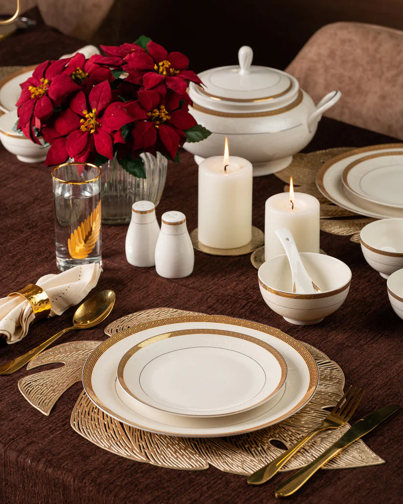 Fine Bone China Dinner Set 24K Gold Plated 36 PCS from Japan