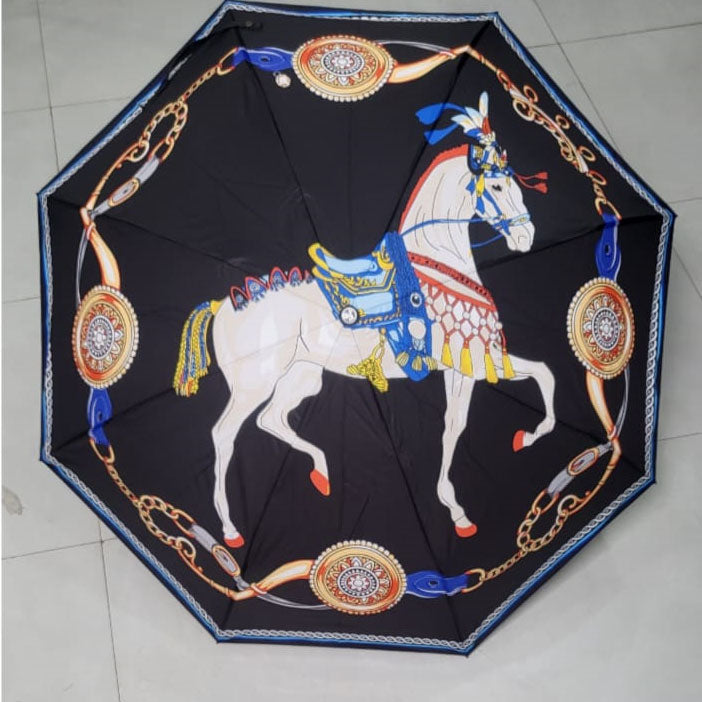 Compact Reverse Auto Open/Close Folding Umbrella Windproof Travel Umbrella