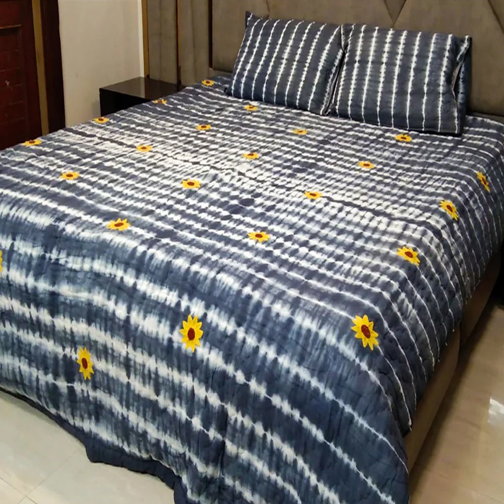 Quilted Bedspread/Coverlet/Bed Cover with 2 Pillow Covers (King Size: 90x108 Inch)