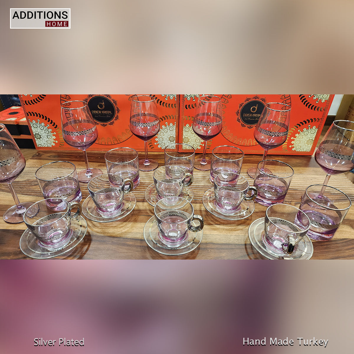 Glass , Cup & Saucer Carnival Set Of 18 Pcs.