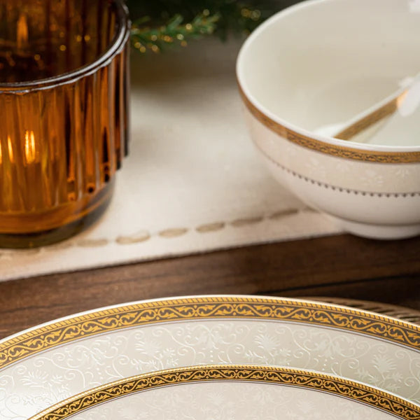 Fine Bone China Dinner Set 24K Gold Plated 38 PCS