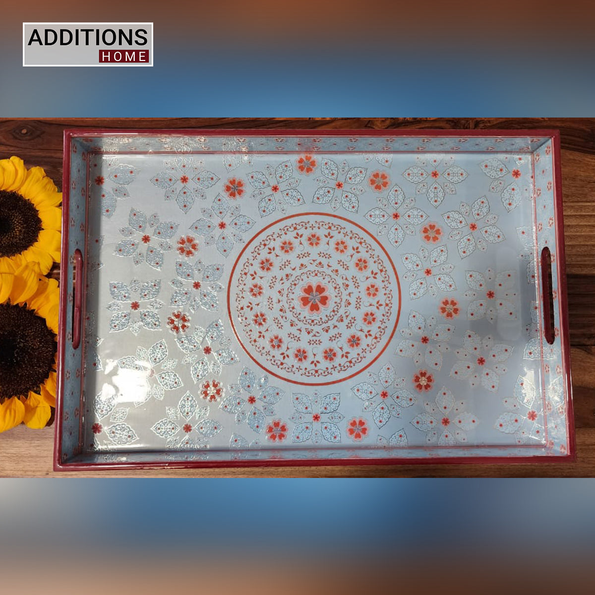 PRINTED MULTIPURPOSE TRAY SERVING TRAY TABLE DECOR DIWALI GIFT DECORATIVE TRAY