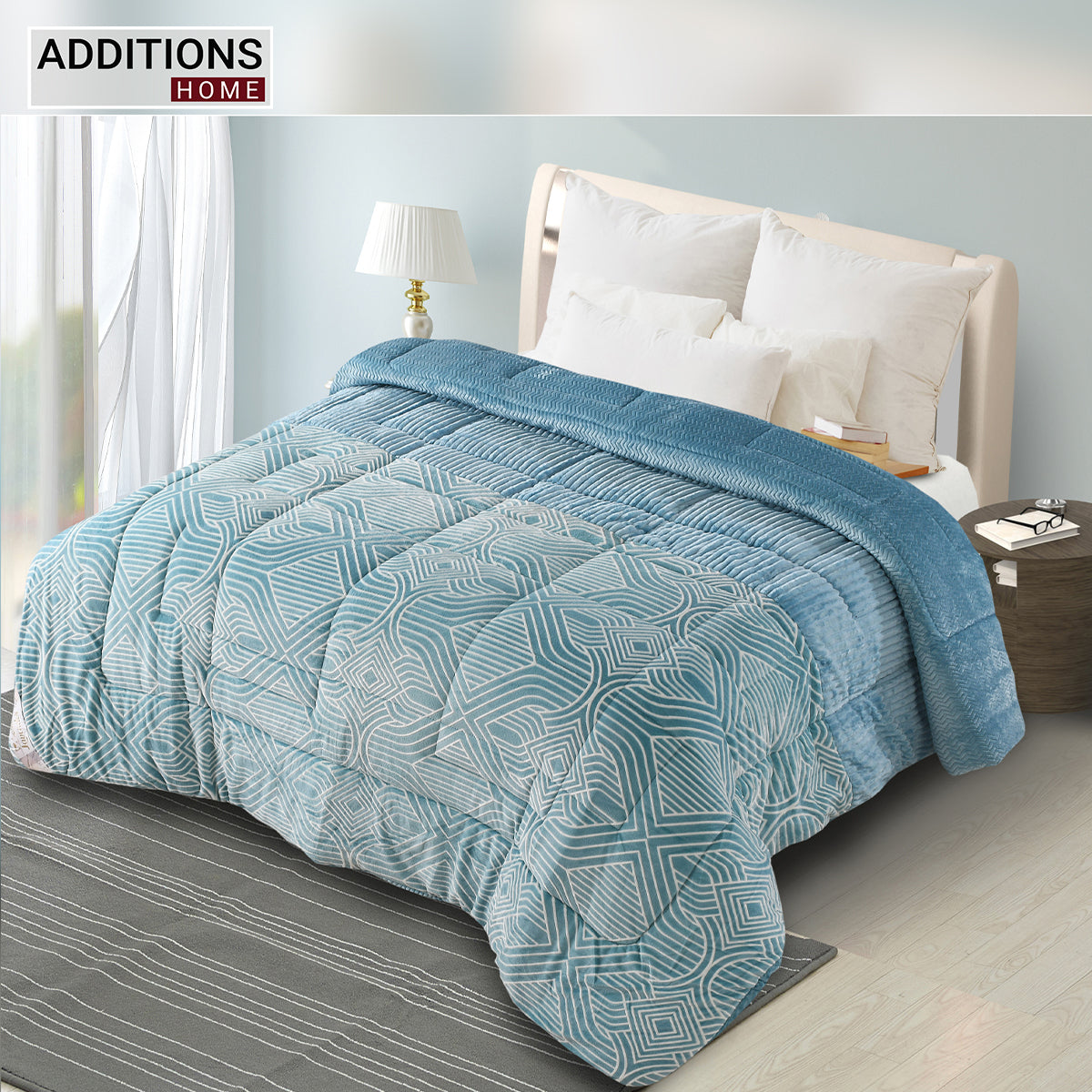 Microfiber Reversible Winter Double Bed Luxury Quilt. 220x240cm