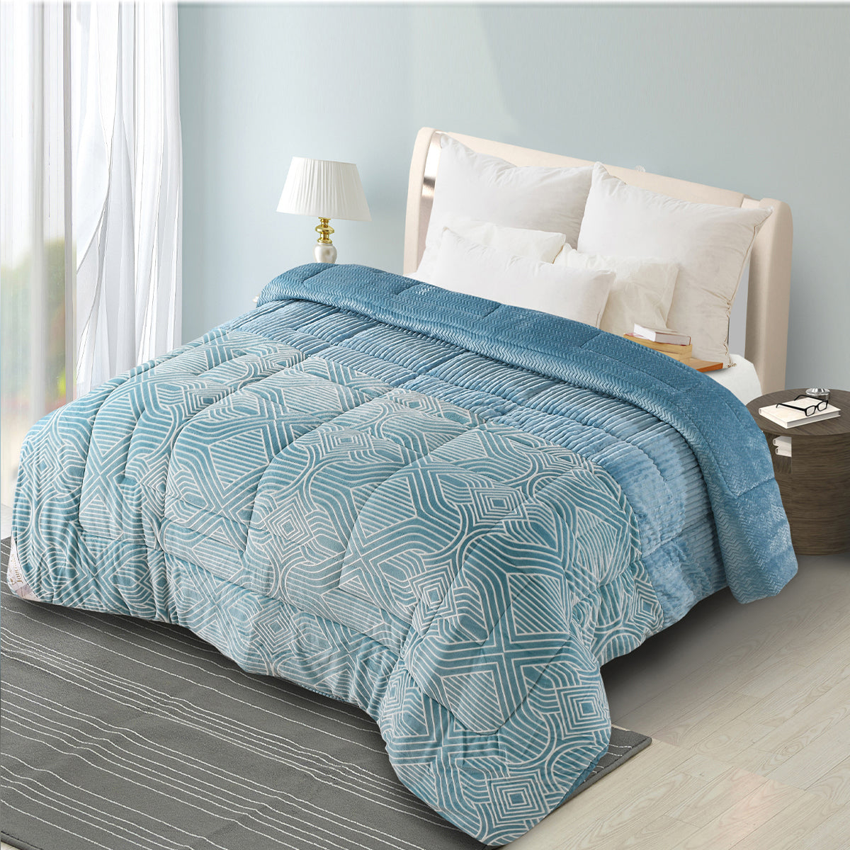 Microfiber Reversible Winter Double Bed Luxury Quilt. 220x240cm