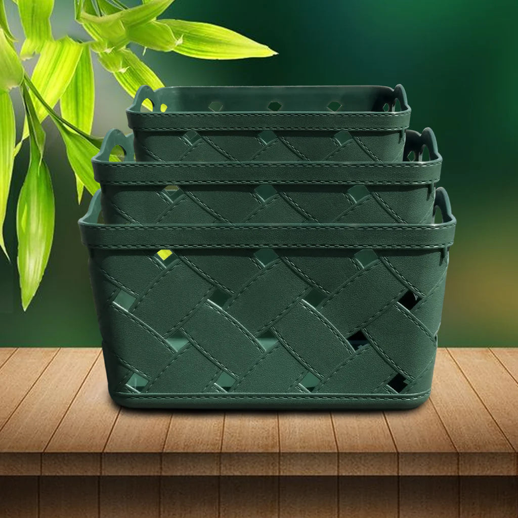 Water Proof Storage Basket. White, Set of 3