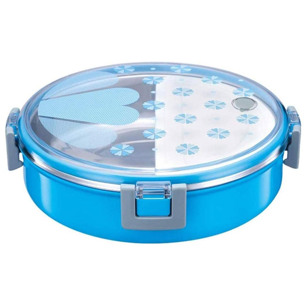 Round Shape Lunch Box Stainless Steel 6526 Inside and P.P Outside, 1 Inner Container & 1 Spoon (920ml)