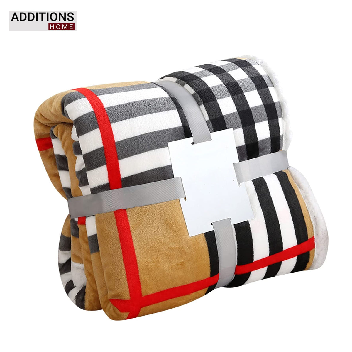 Winter Mink Warm Blanket with Sherpa Back Double Bed 220 x 240 Cms