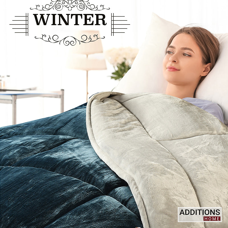 Microfiber Reversible Winter Double Bed Luxury Quilt. 220x240cm
