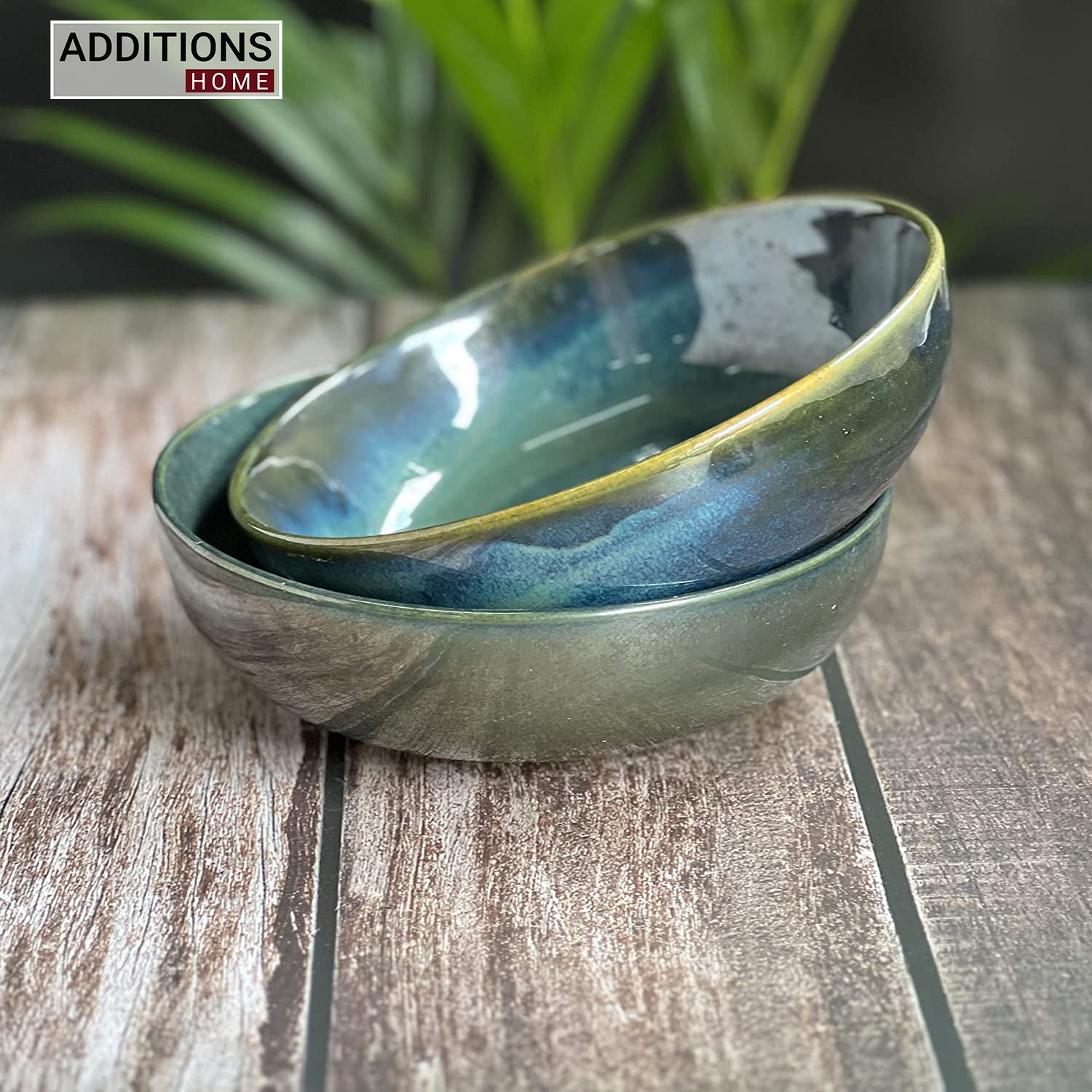 Multipurpose Stone Serving Bowls (360 ML, Set of 4, (Green)