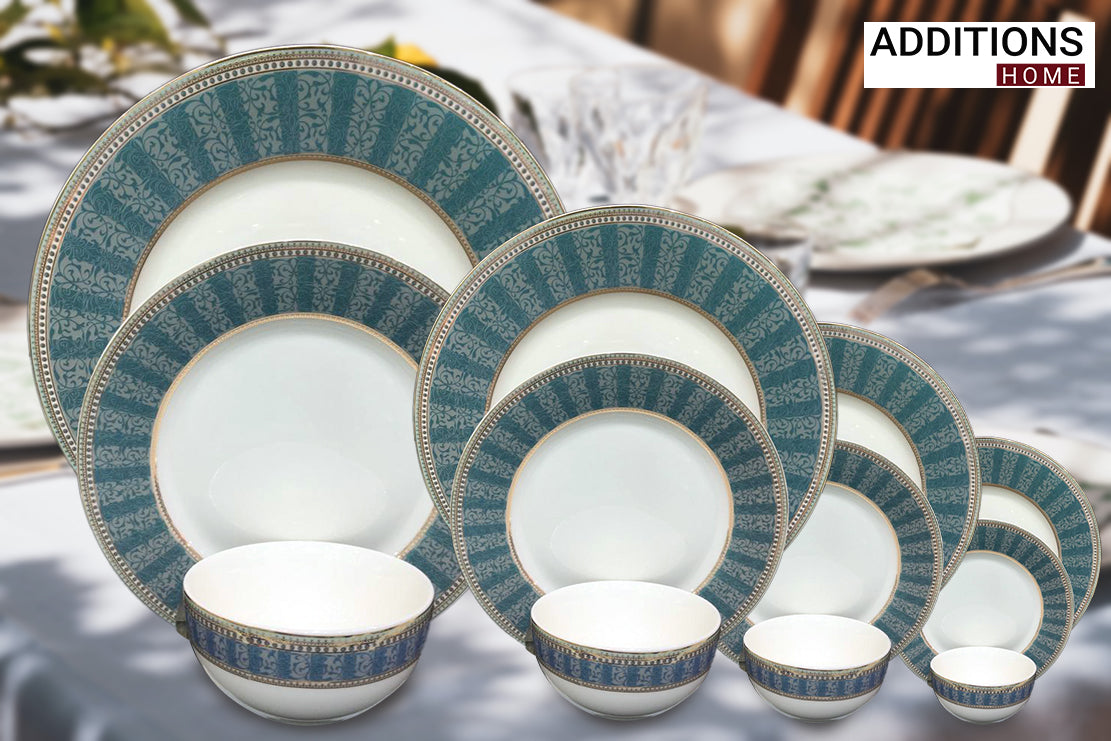 Fine Bone China Dinner Set 24K Gold Plated 33 PCS from Amrica