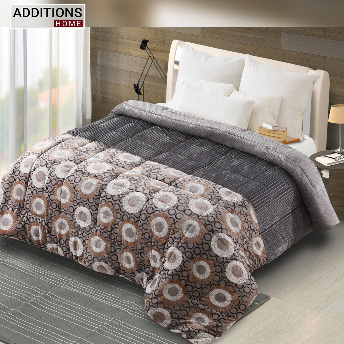 Microfiber Reversible Winter Double Bed Luxury Quilt. 220x240cm