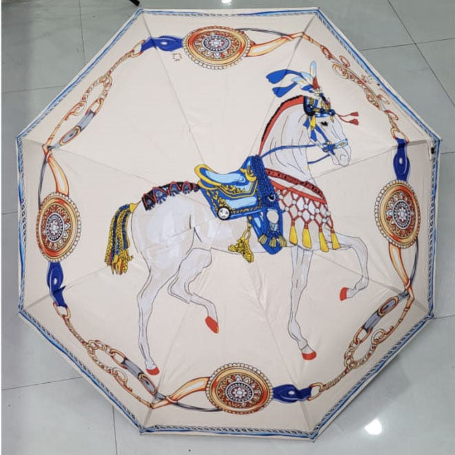 Compact Reverse Auto Open/Close Folding Umbrella Windproof Travel Umbrella