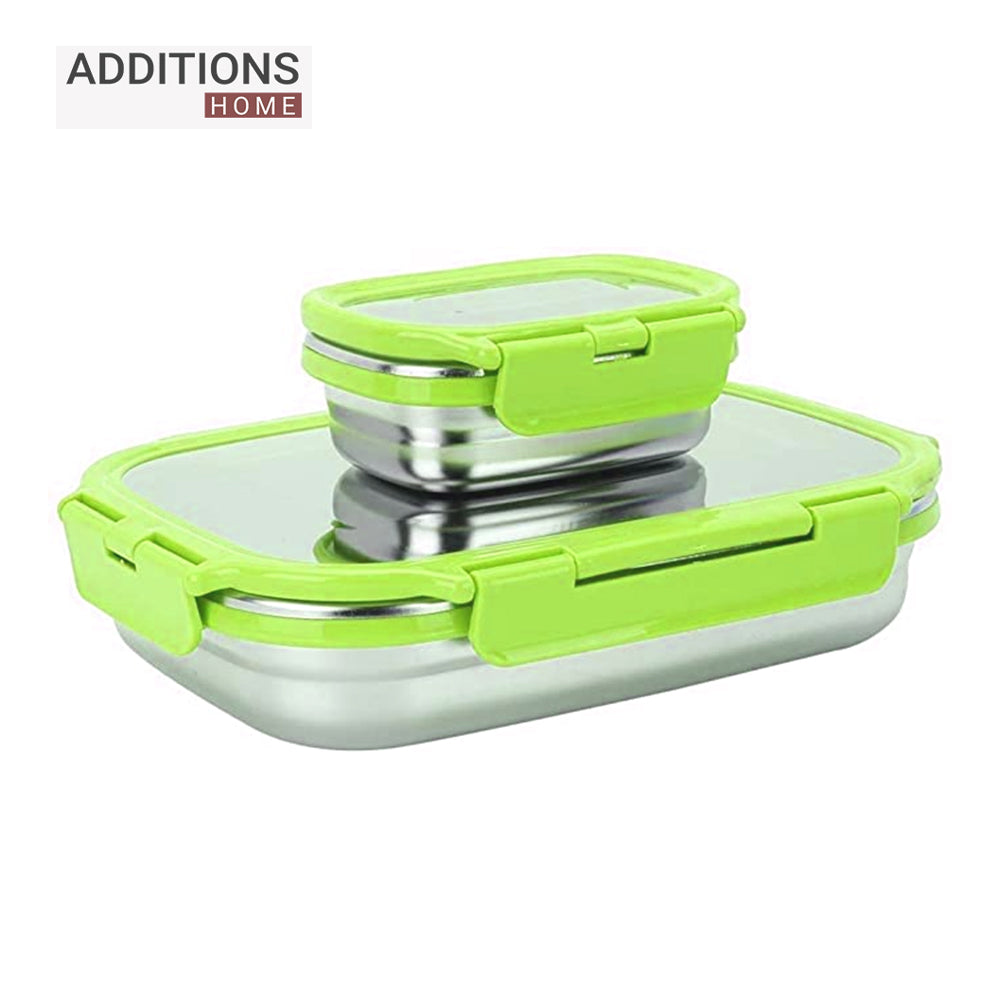 Stainless Steel Insulated Lunch Box with Small Box 980ml. Set of 2