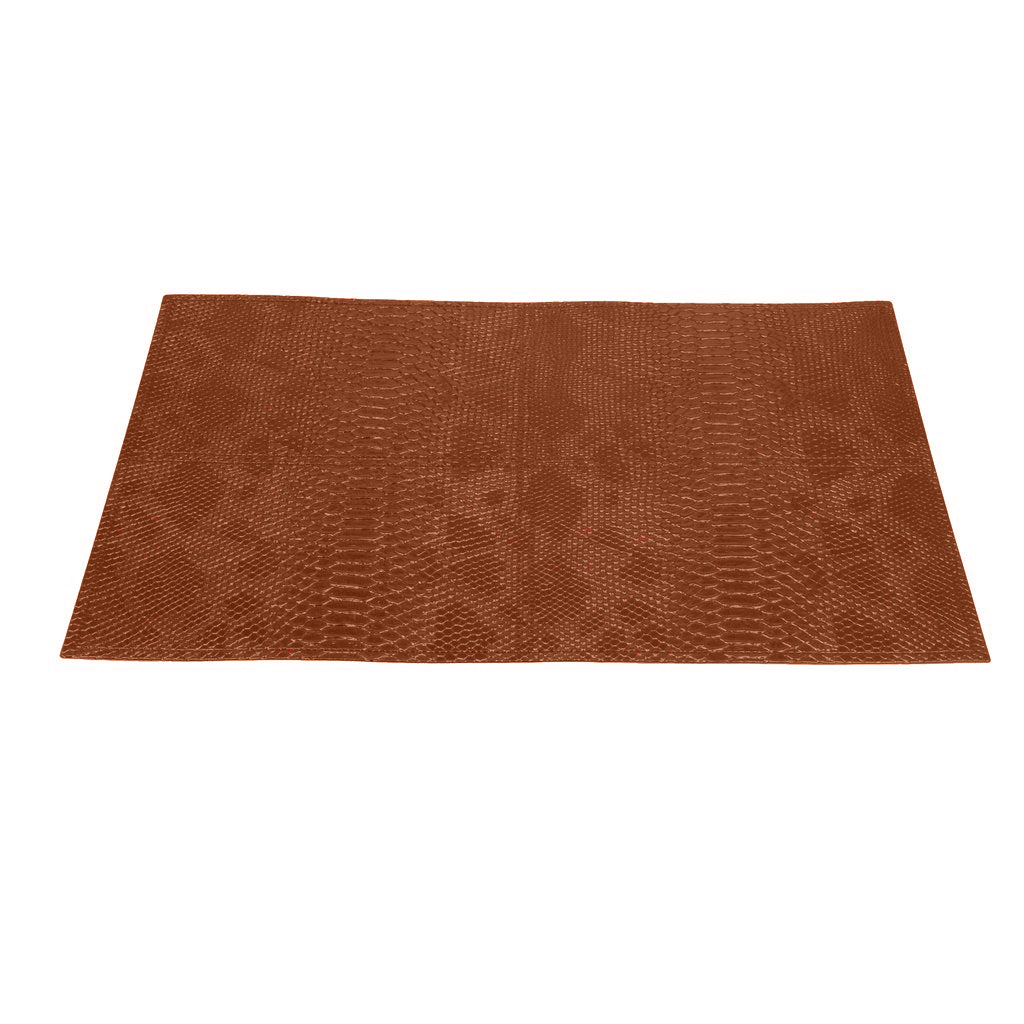Rectangular Set of 6 pcs PU Leather Solid Place Mats, Best for Dining Table/Bedside Table, Center Table