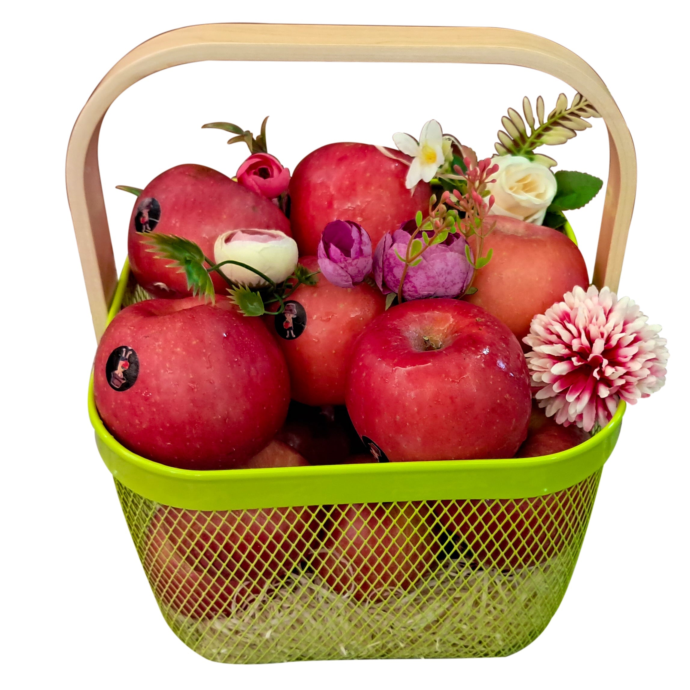 Bamboo Handle Multi-functional Hanging Basket