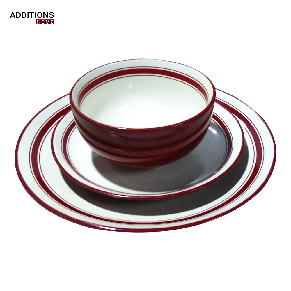 12 PCS STONEWARE DINNER SET. (By Laura Ashley).
