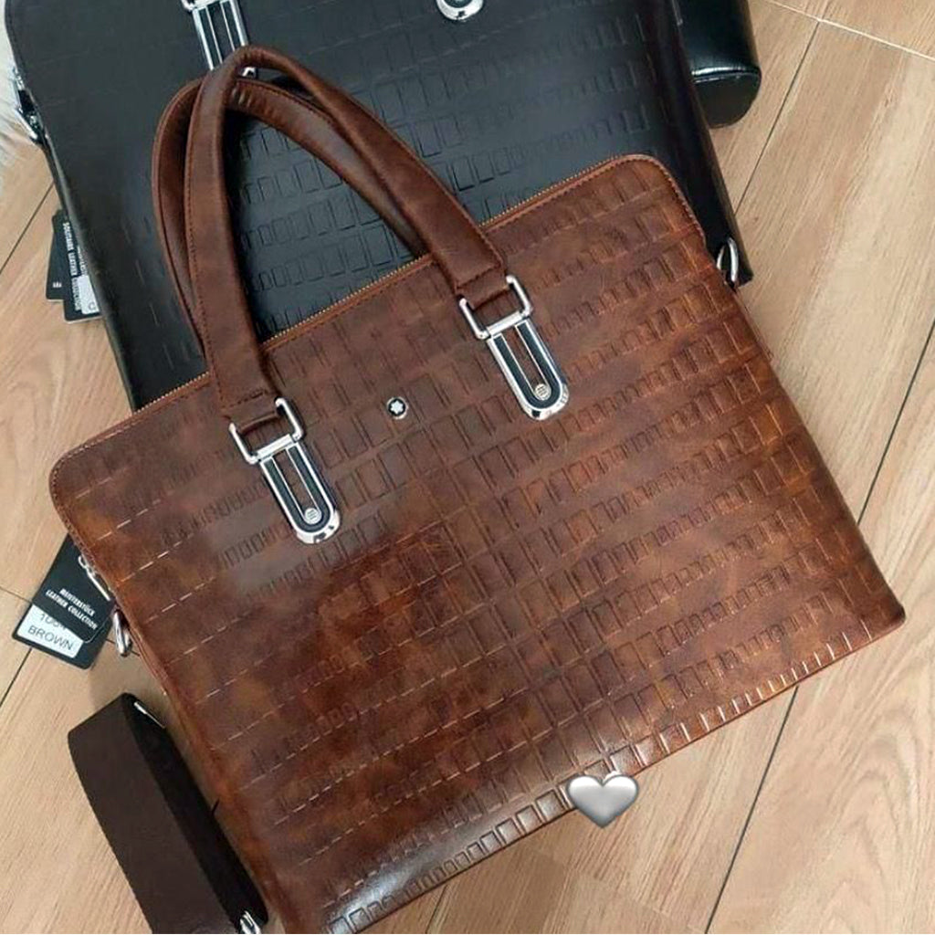 ELEGANT LEATHER FINISH LAPTOP DESIGNER BAG 12x15 inch