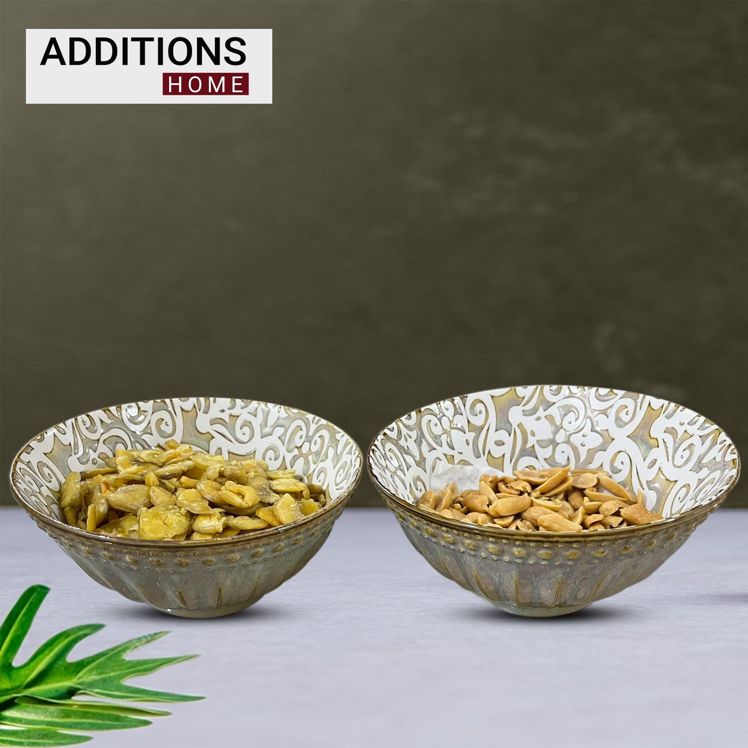 Fine Porcelain Blue Pottery snacks Bowl Set of 2