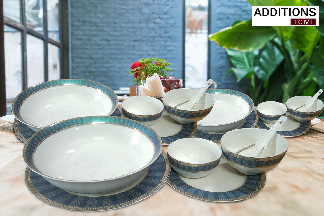 Fine Bone China Dinner Set 24K Gold Plated 33 PCS from Amrica