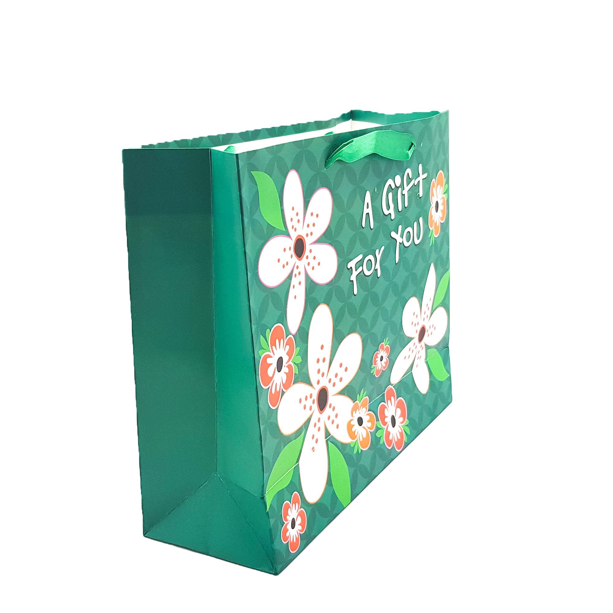 Eco Friendly Designer Paper Bags, Gift Bags for Gifting, Weddings, Birthday, Holiday Presents, Pack of 4