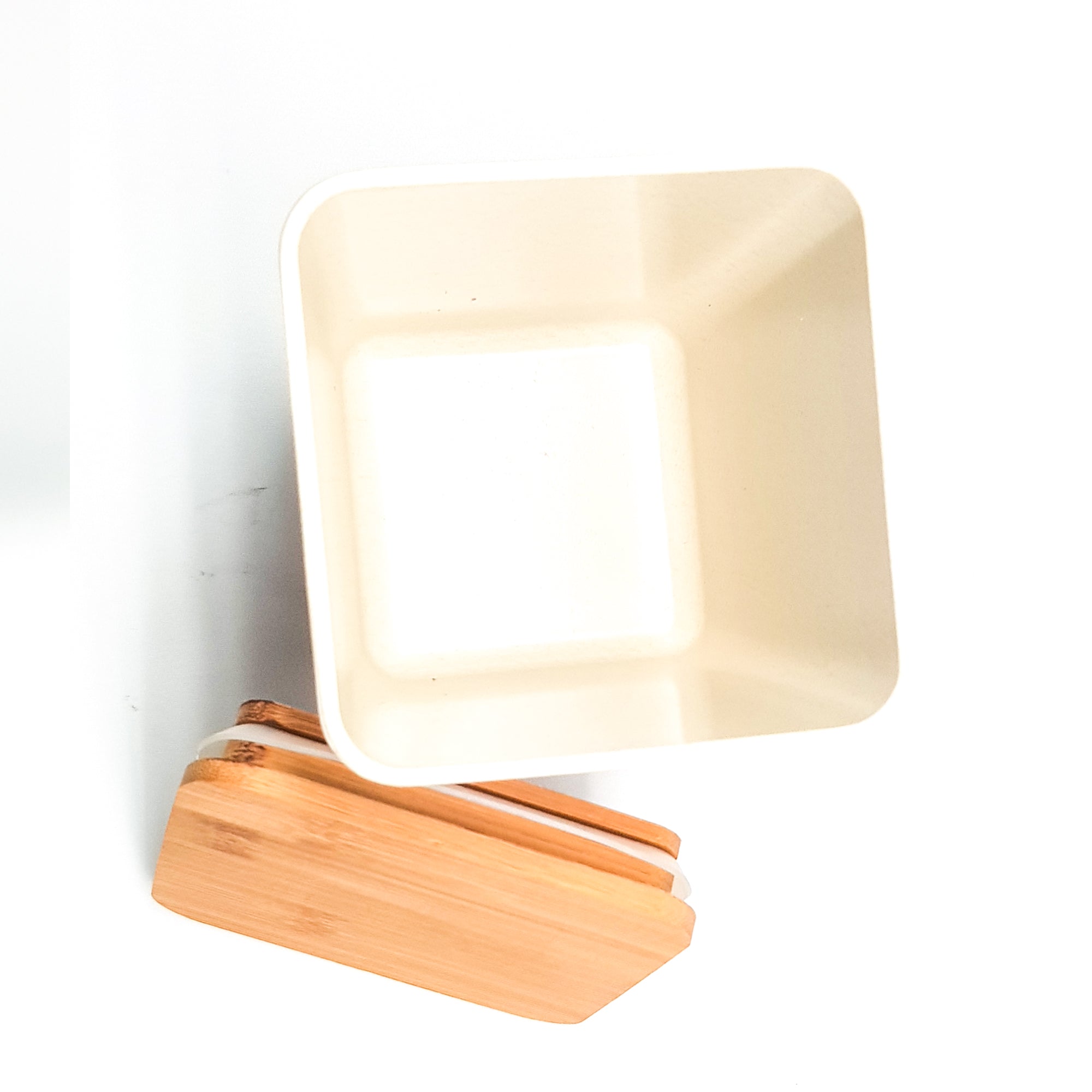 Eco Friendly and Food Safe Bamboo Fiber Dry Fruit/Snack Container with Air Tight Lid (Big)