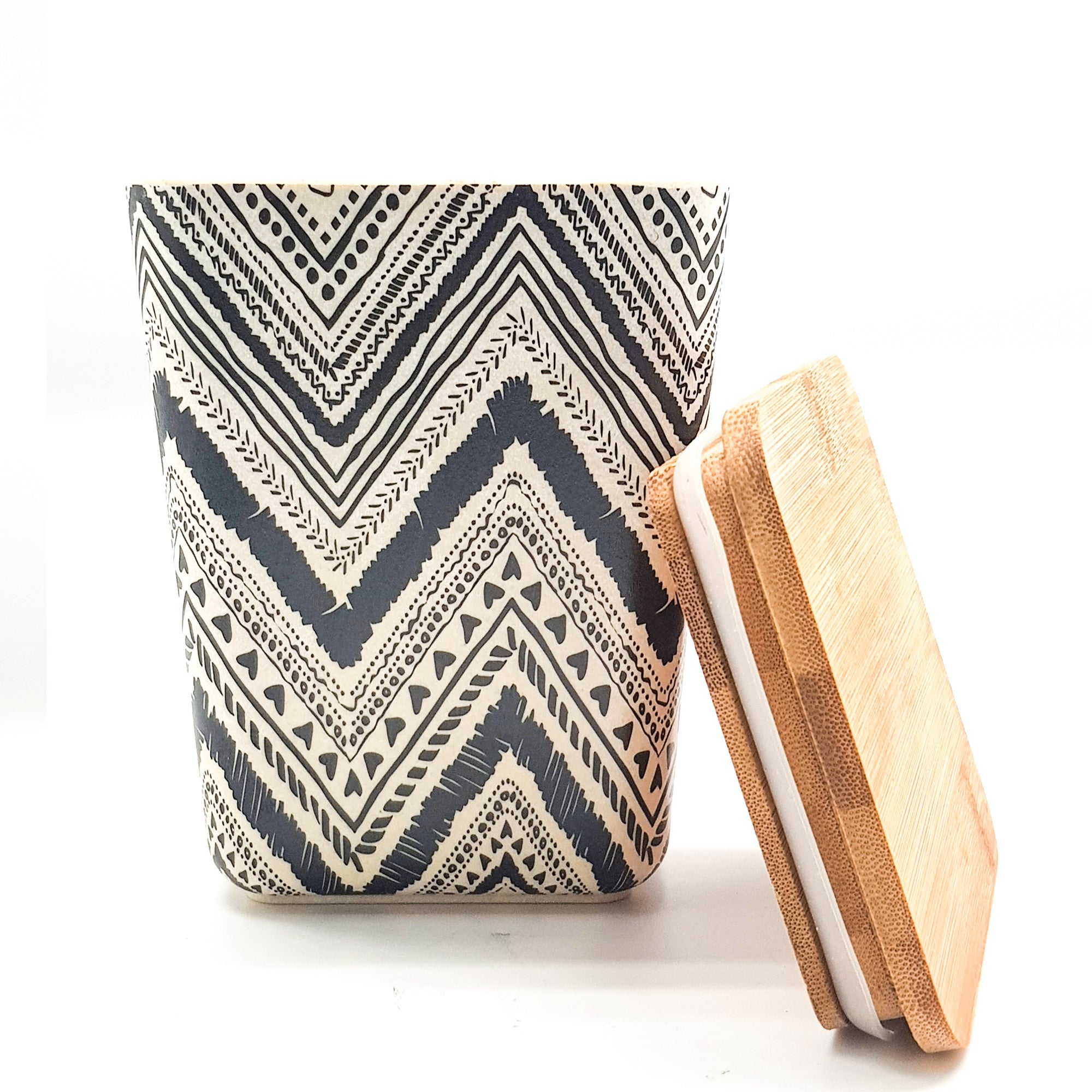 Eco Friendly and Food Safe Bamboo Fiber Dry Fruit/Snack Container with Air Tight Lid (Big)