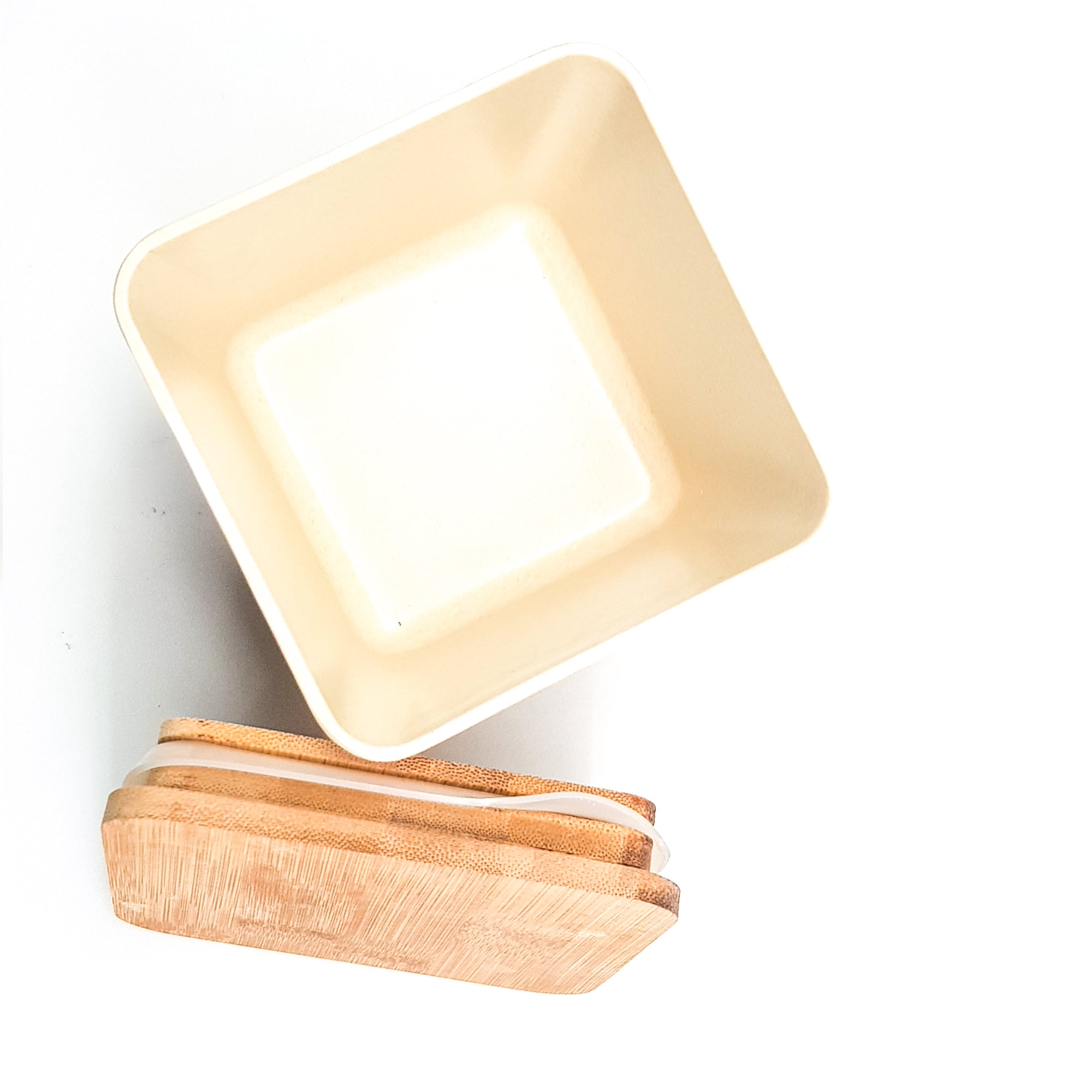 Eco Friendly and Food Safe Bamboo Fibre Dry Fruit/Snack Container with Air Tight Lid (Small)