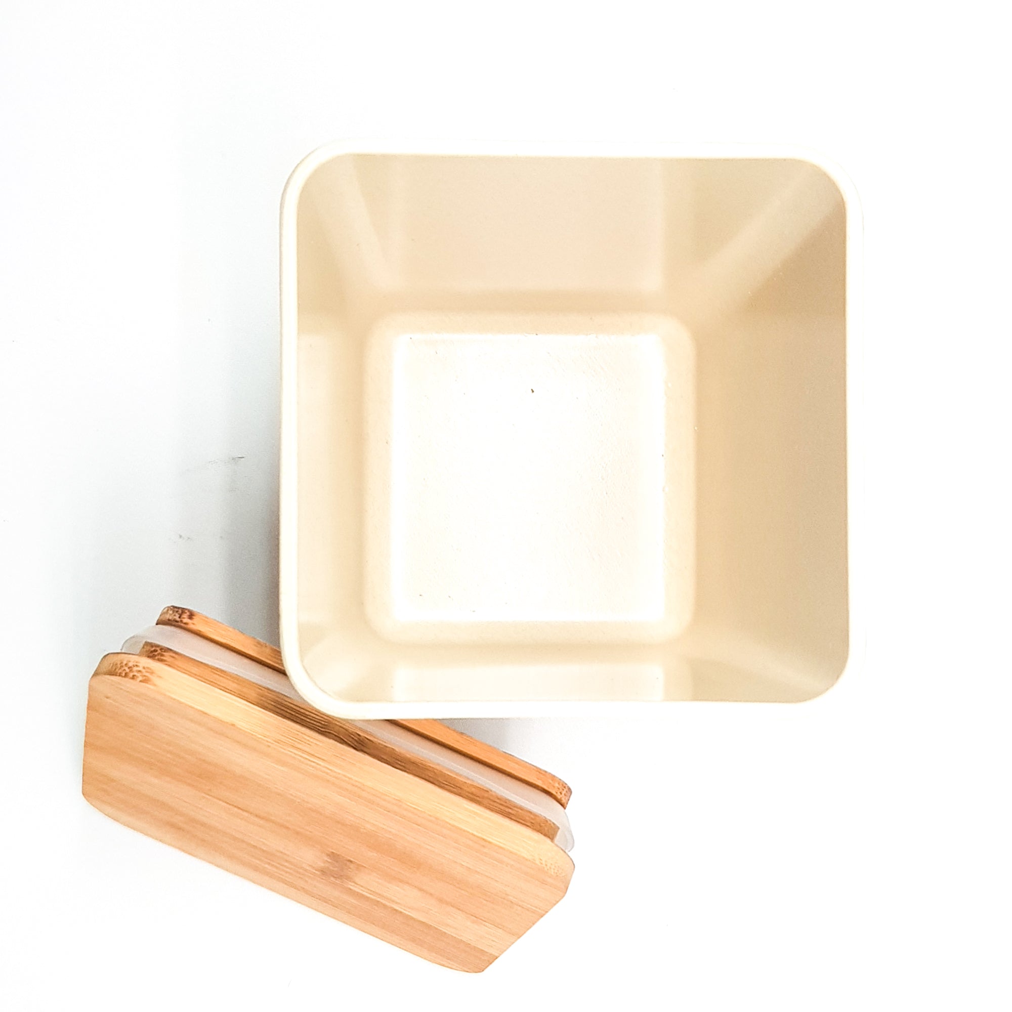 Eco Friendly and Food Safe Bamboo Fiber Dry Fruit/Snack Container with Air Tight Lid (Big)