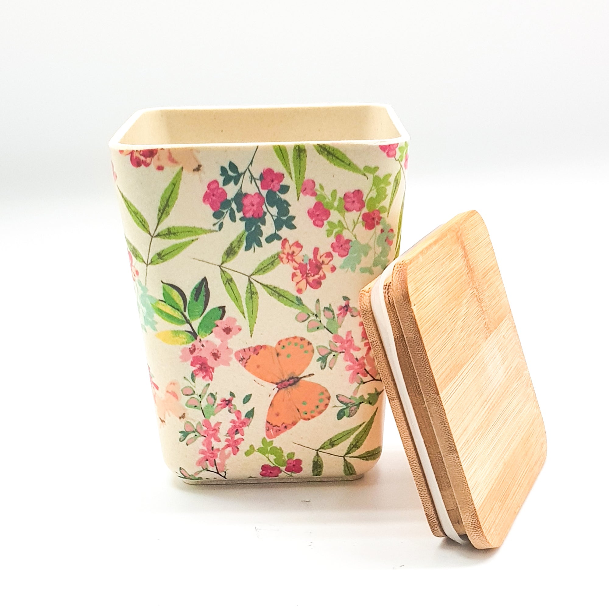 Eco Friendly and Food Safe Bamboo Fiber Dry Fruit/Snack Container with Air Tight Lid (Big)