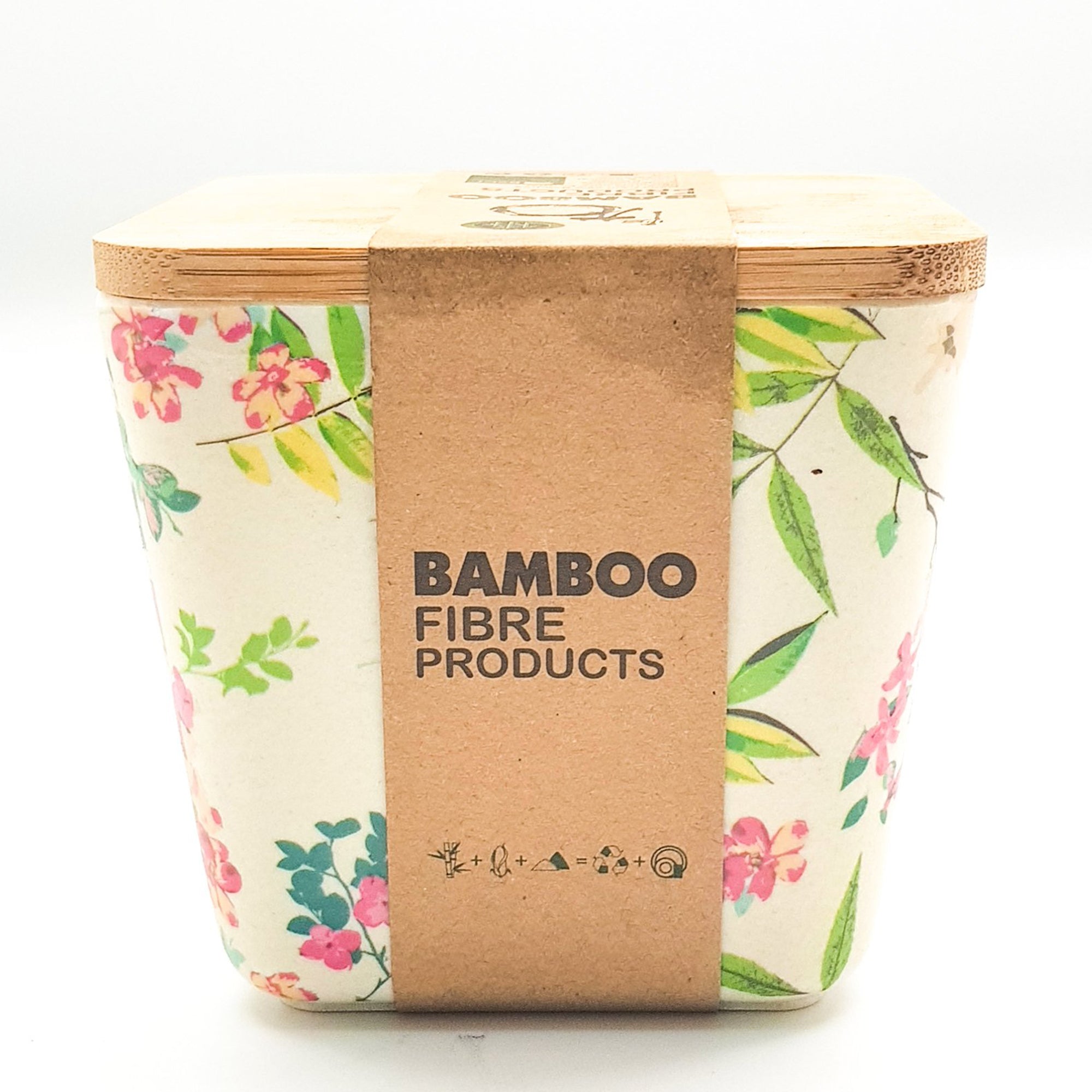 Eco Friendly and Food Safe Bamboo Fibre Dry Fruit/Snack Container with Air Tight Lid (Small)