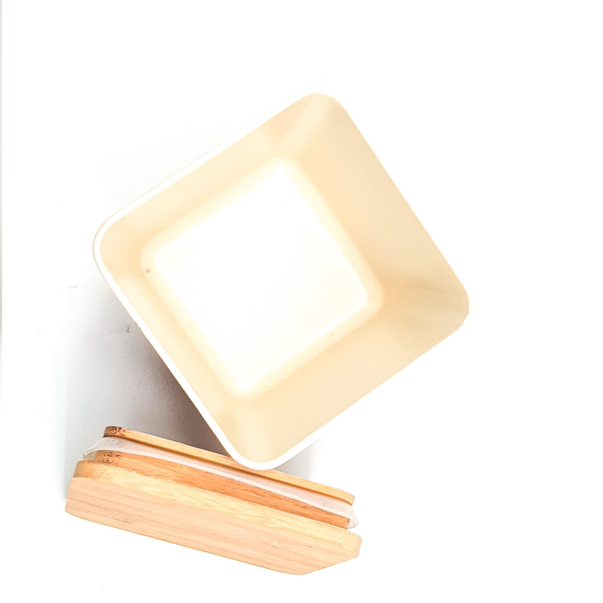 Eco Friendly and Food Safe Bamboo Fibre Dry Fruit/Snack Container with Air Tight Lid (Small)