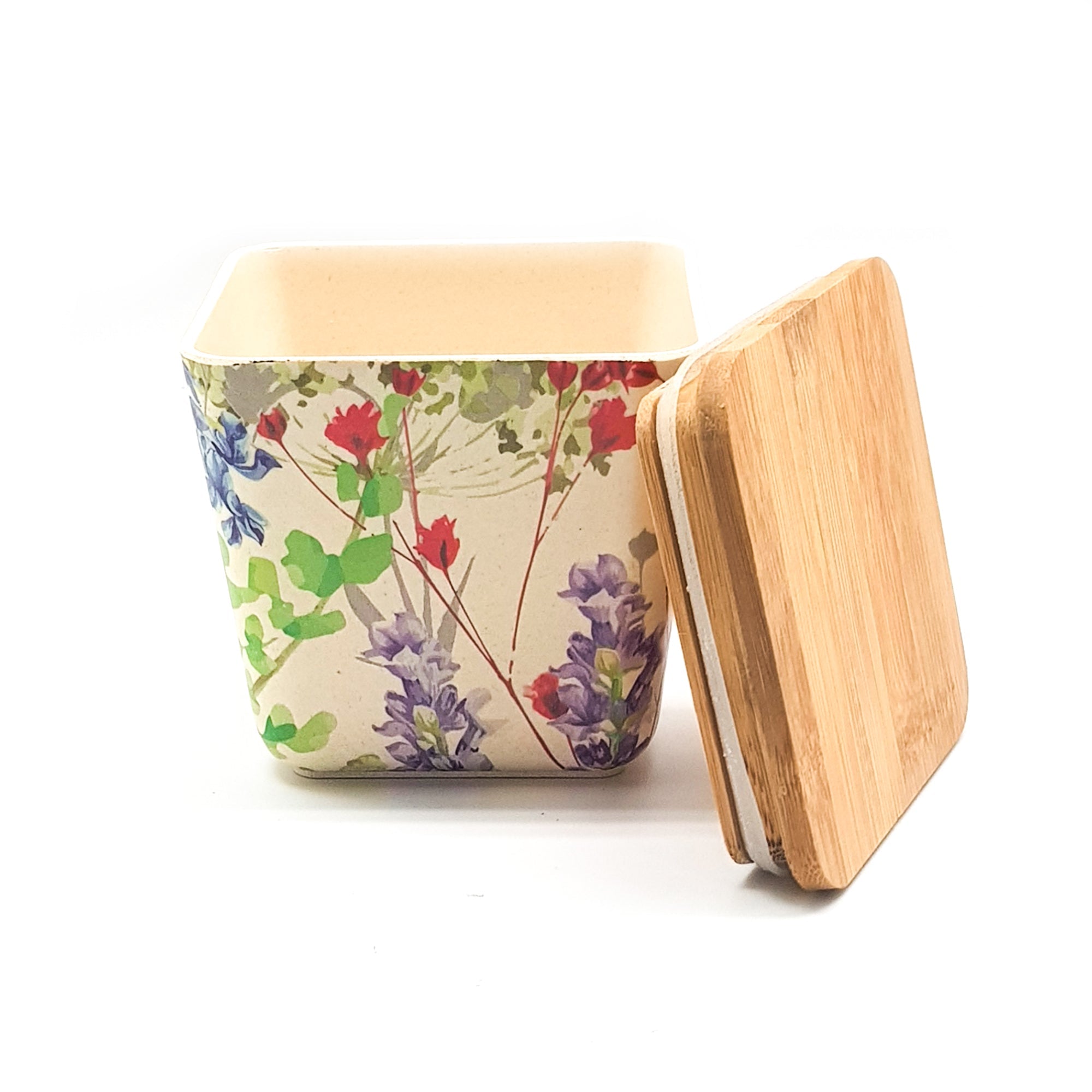 Eco Friendly and Food Safe Bamboo Fibre Dry Fruit/Snack Container with Air Tight Lid (Small)