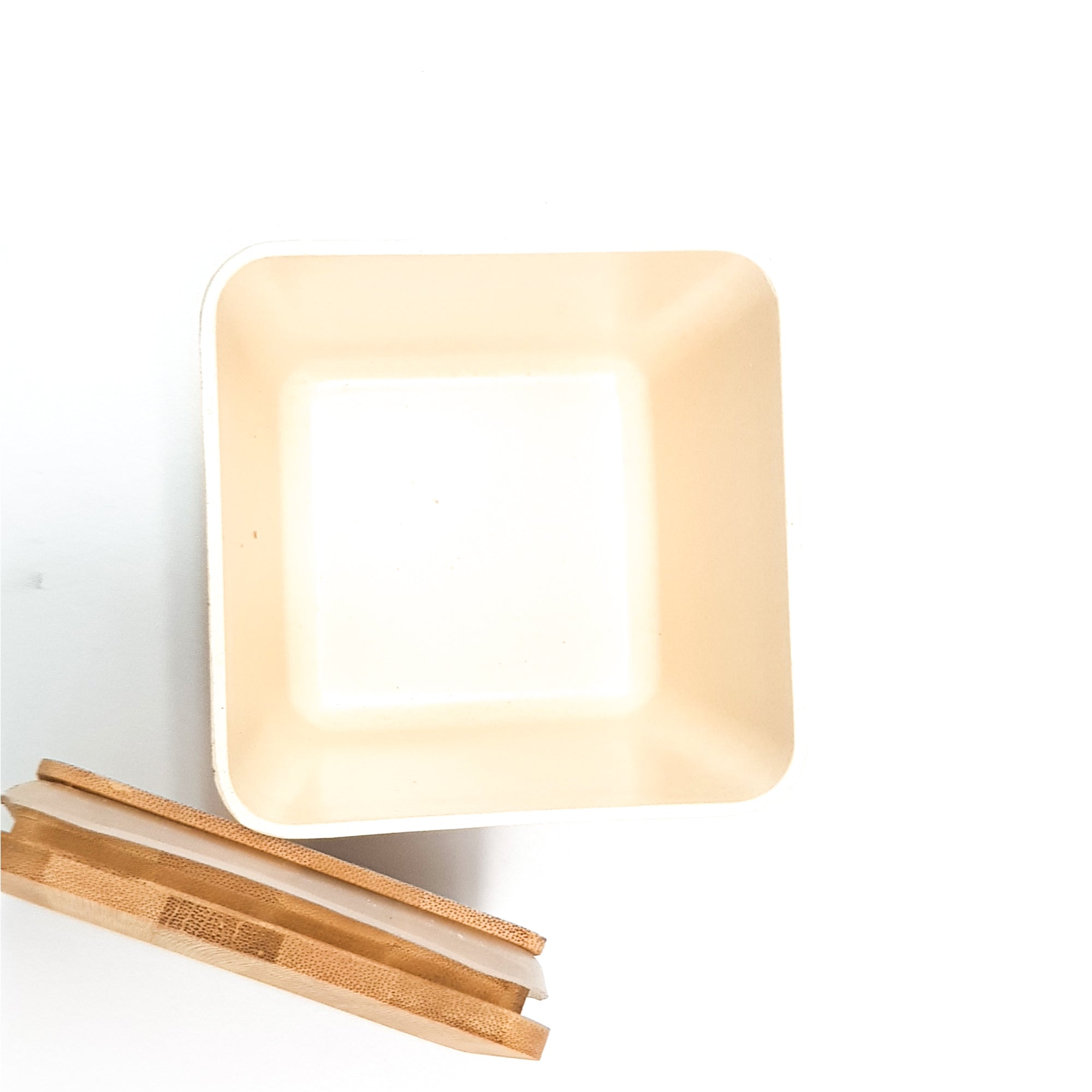 Eco Friendly and Food Safe Bamboo Fibre Dry Fruit/Snack Container with Air Tight Lid (Small)