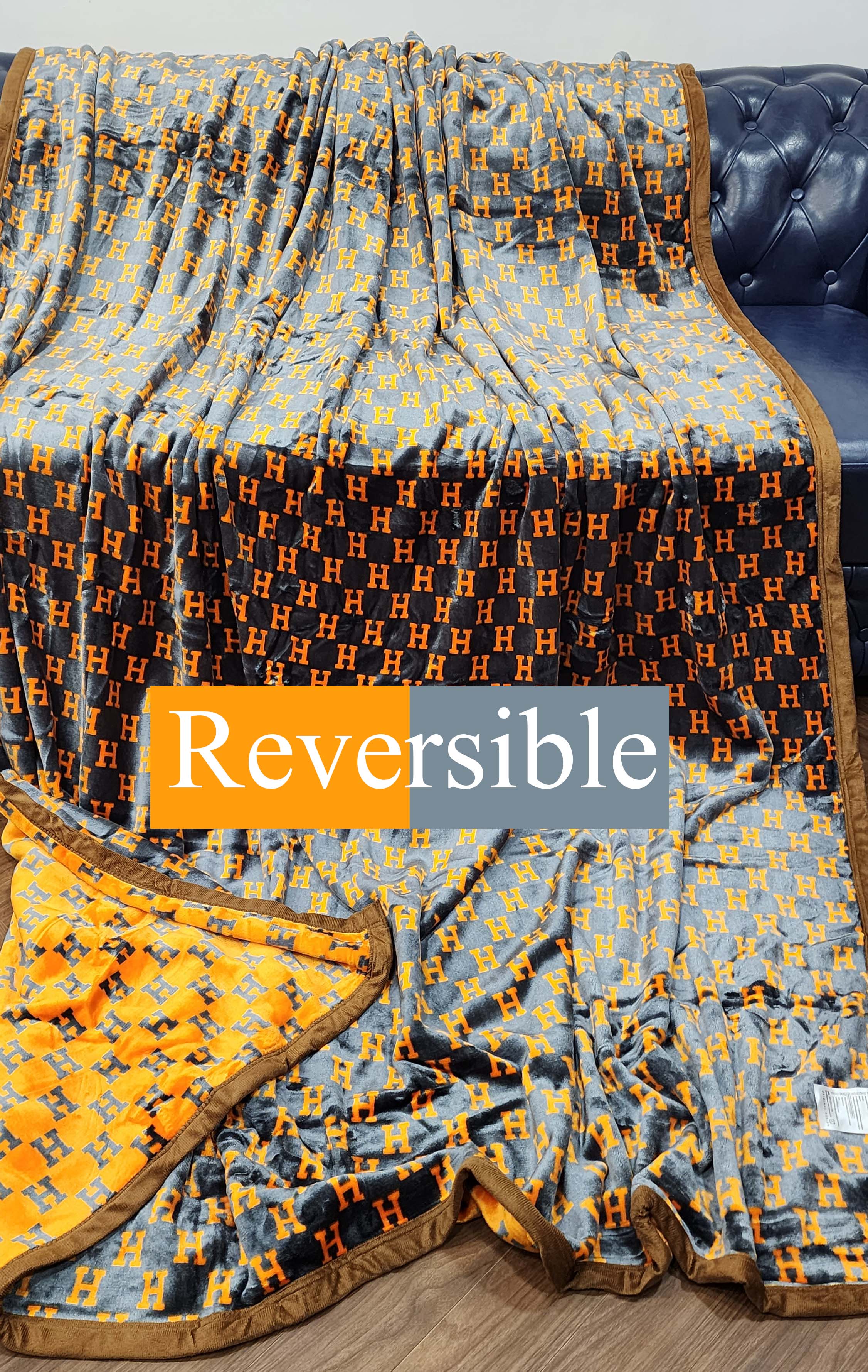 New Luxury Designer Full Reversible Blanket Perfect For Grandeur Home Décor