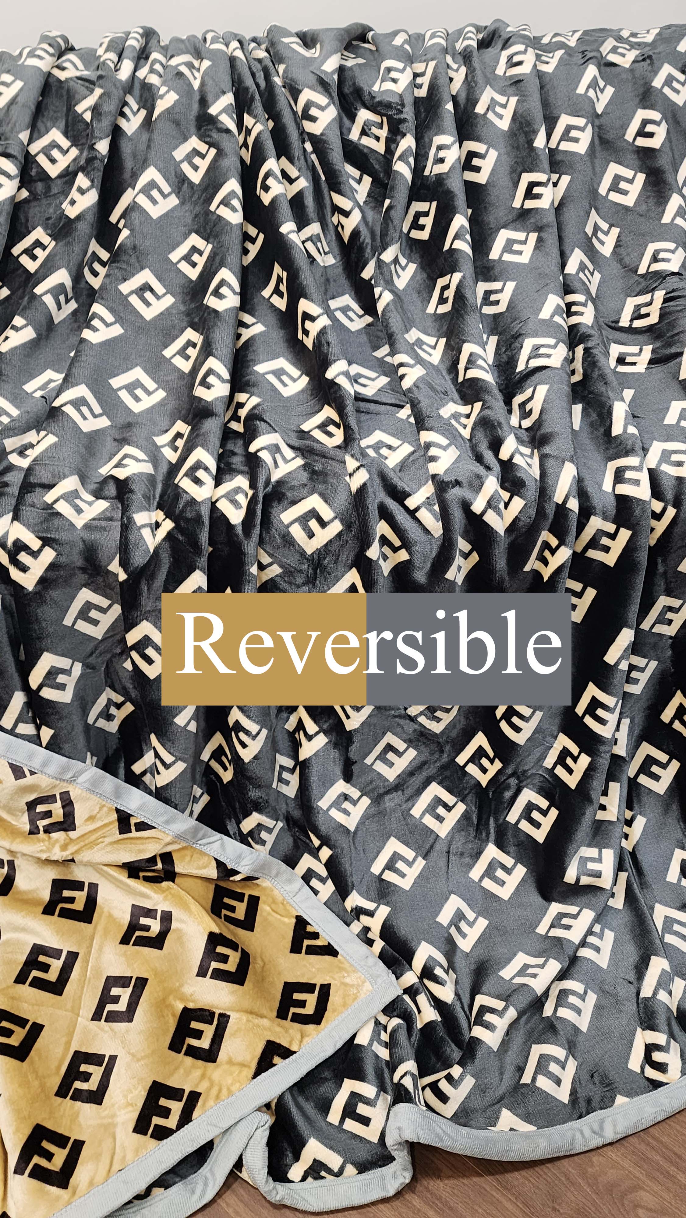 New Luxury Designer Full Reversible Blanket Perfect For Grandeur Home Décor