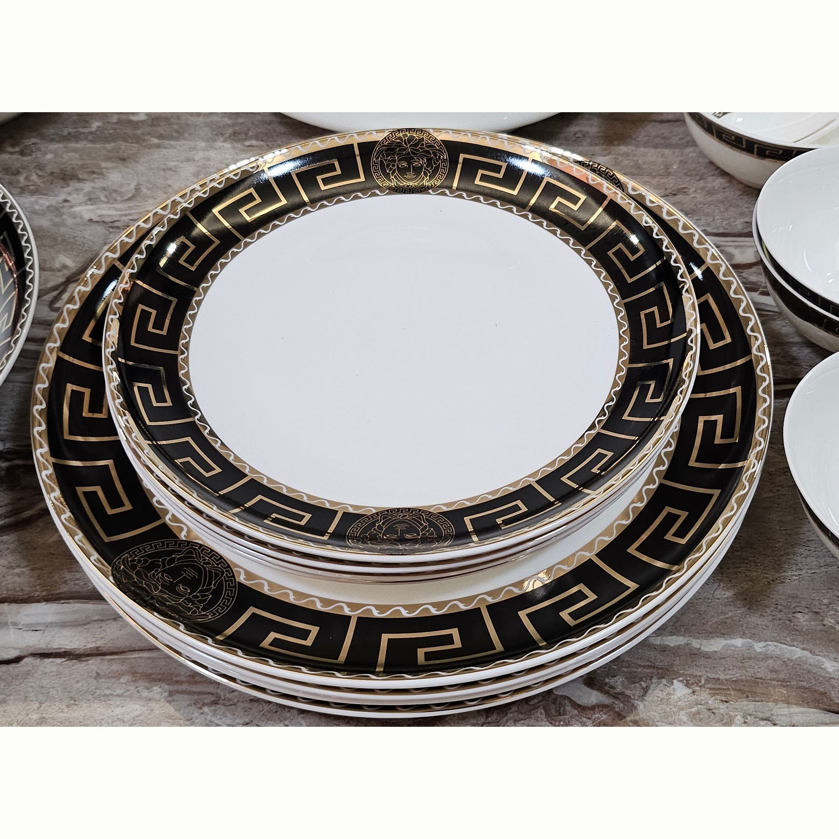Fine Bone China Set 24K Real Gold Plated 35 PCS.