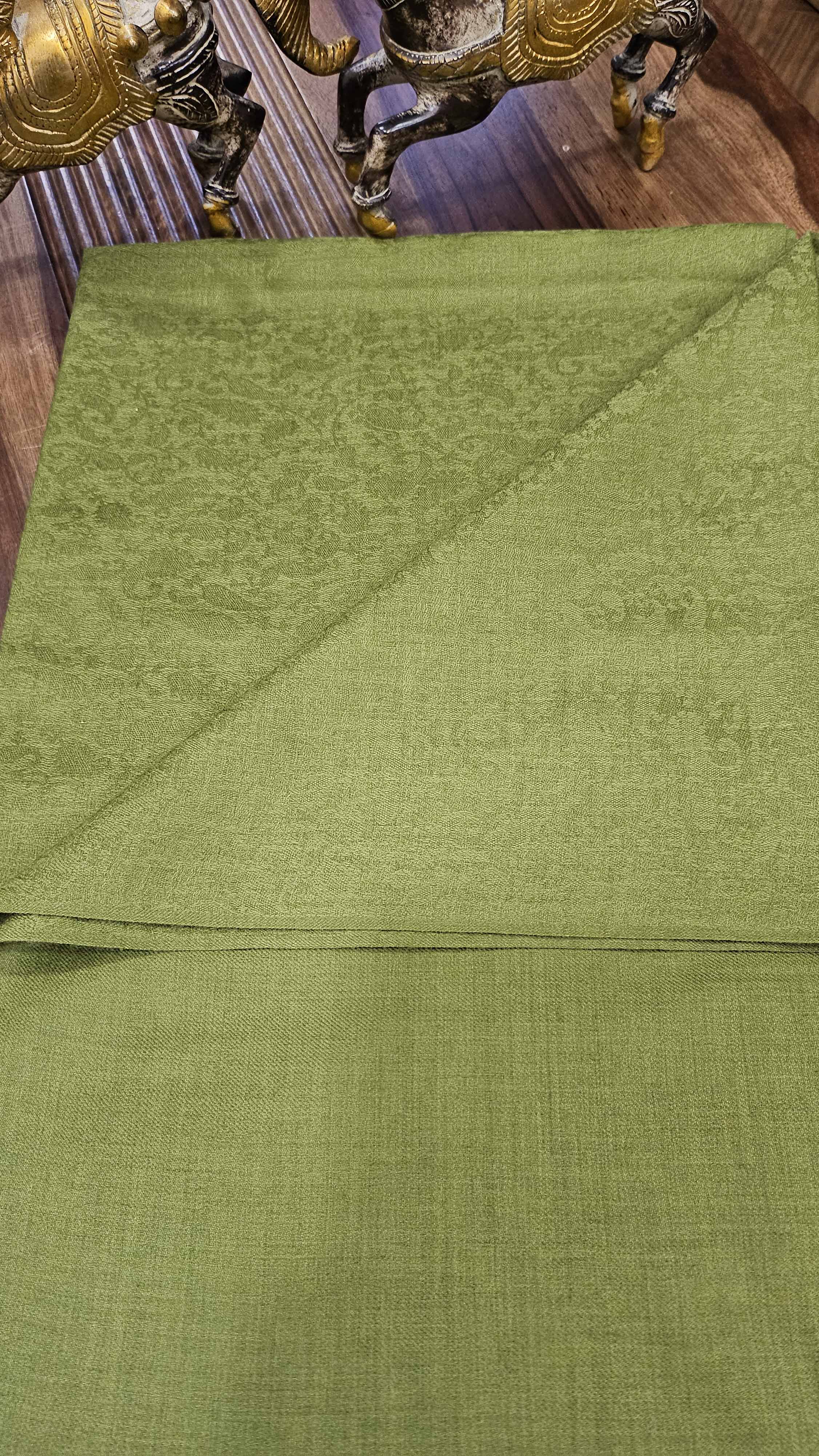 100% Wool Blend Pain Color With Jacquard Shawl(Royal Colors)