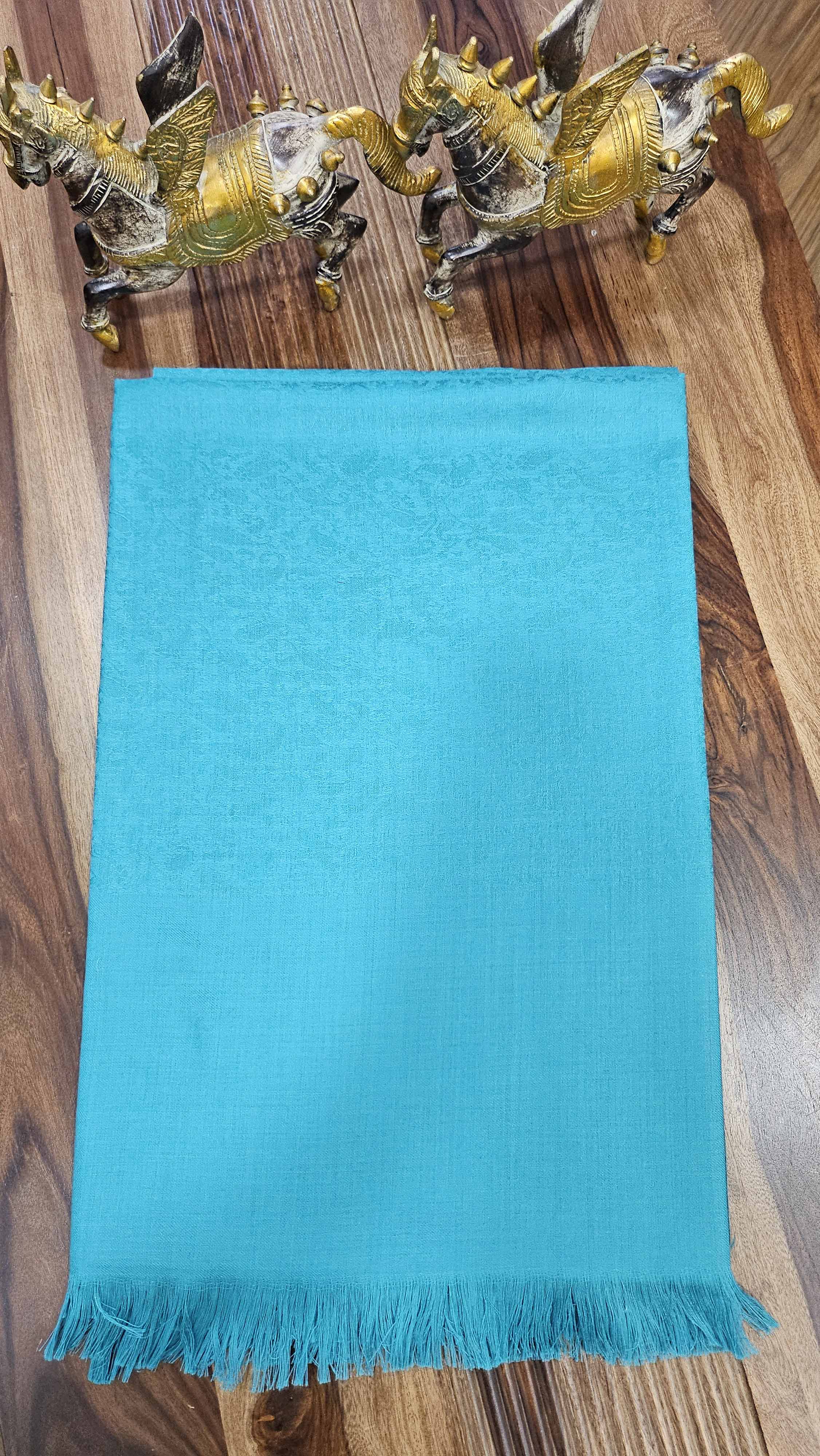 100% Wool Blend Pain Color With Jacquard Shawl(Royal Colors)