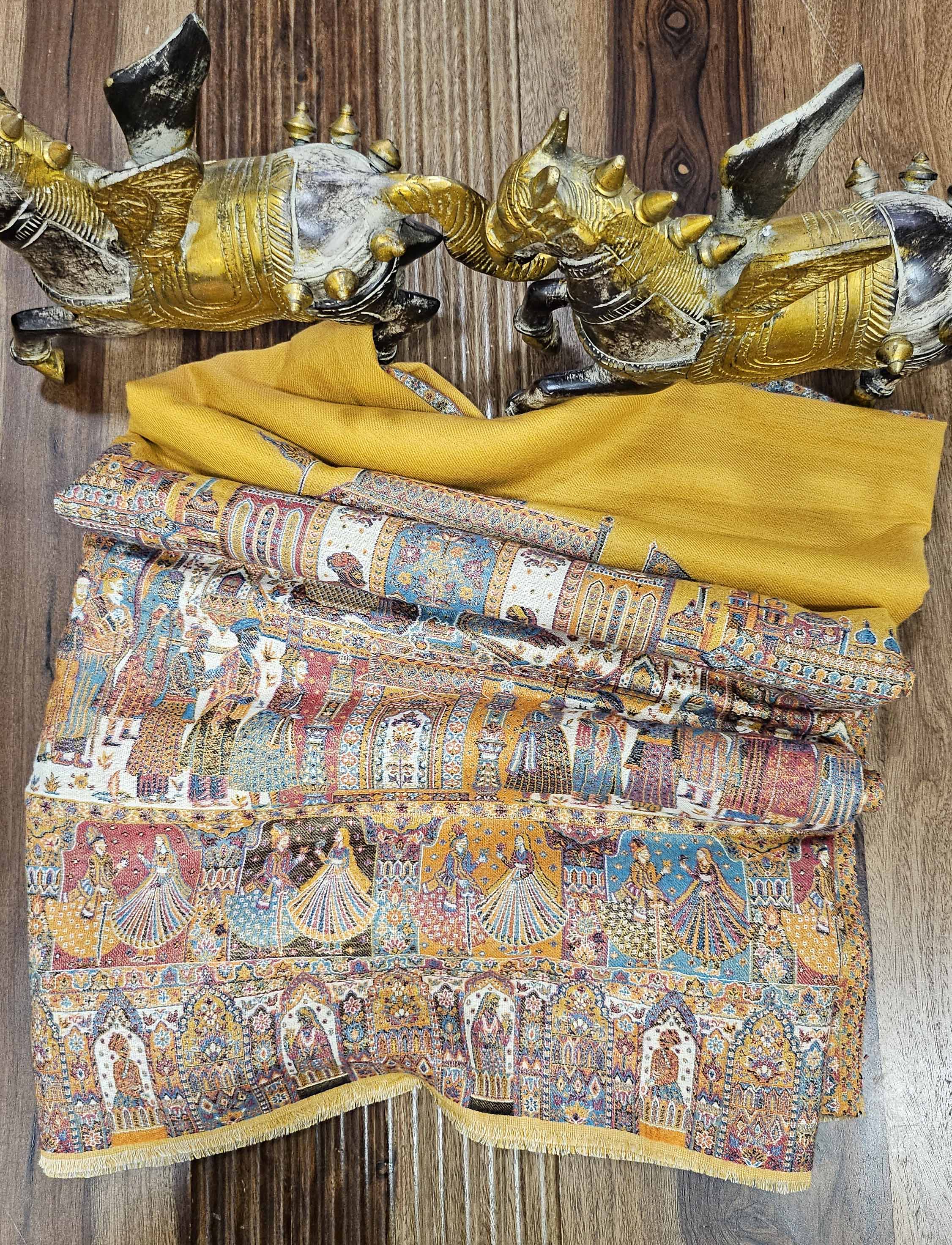 Royal Mughals Embroidered shawl
