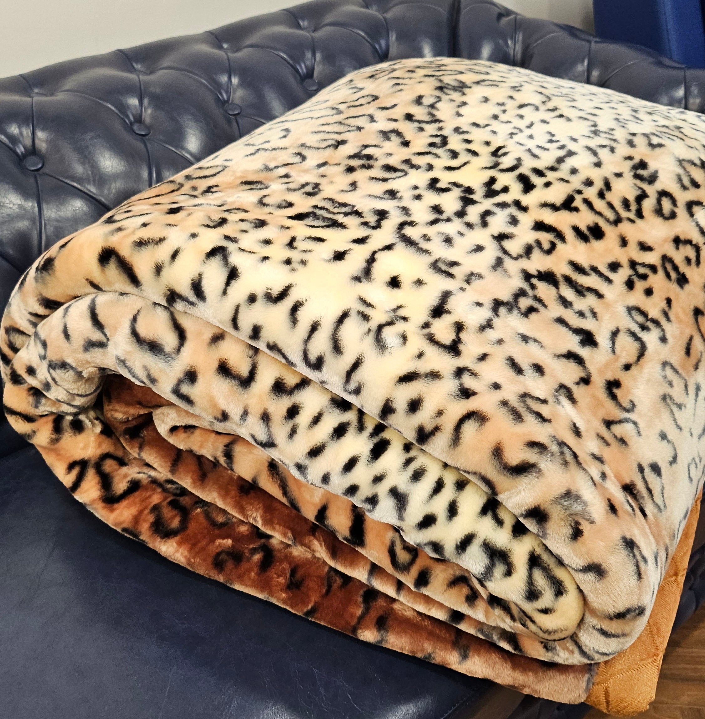 JUNGLE SAFARI MINK WARM BLANKET DOUBLE BED 220 x 240 CMS