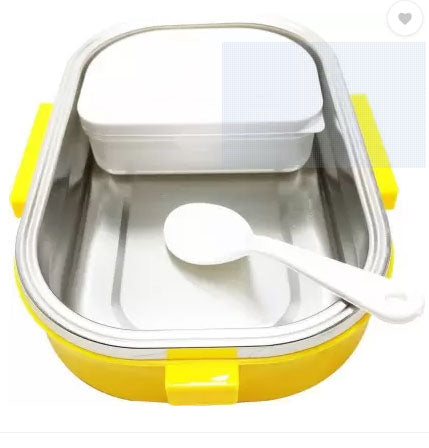 Cartoon Print Stainless Steel Insulated Lunch Box | Tiffin for School College and Office Lunchbox for Birthday Return Gift Boys Girls Kids
