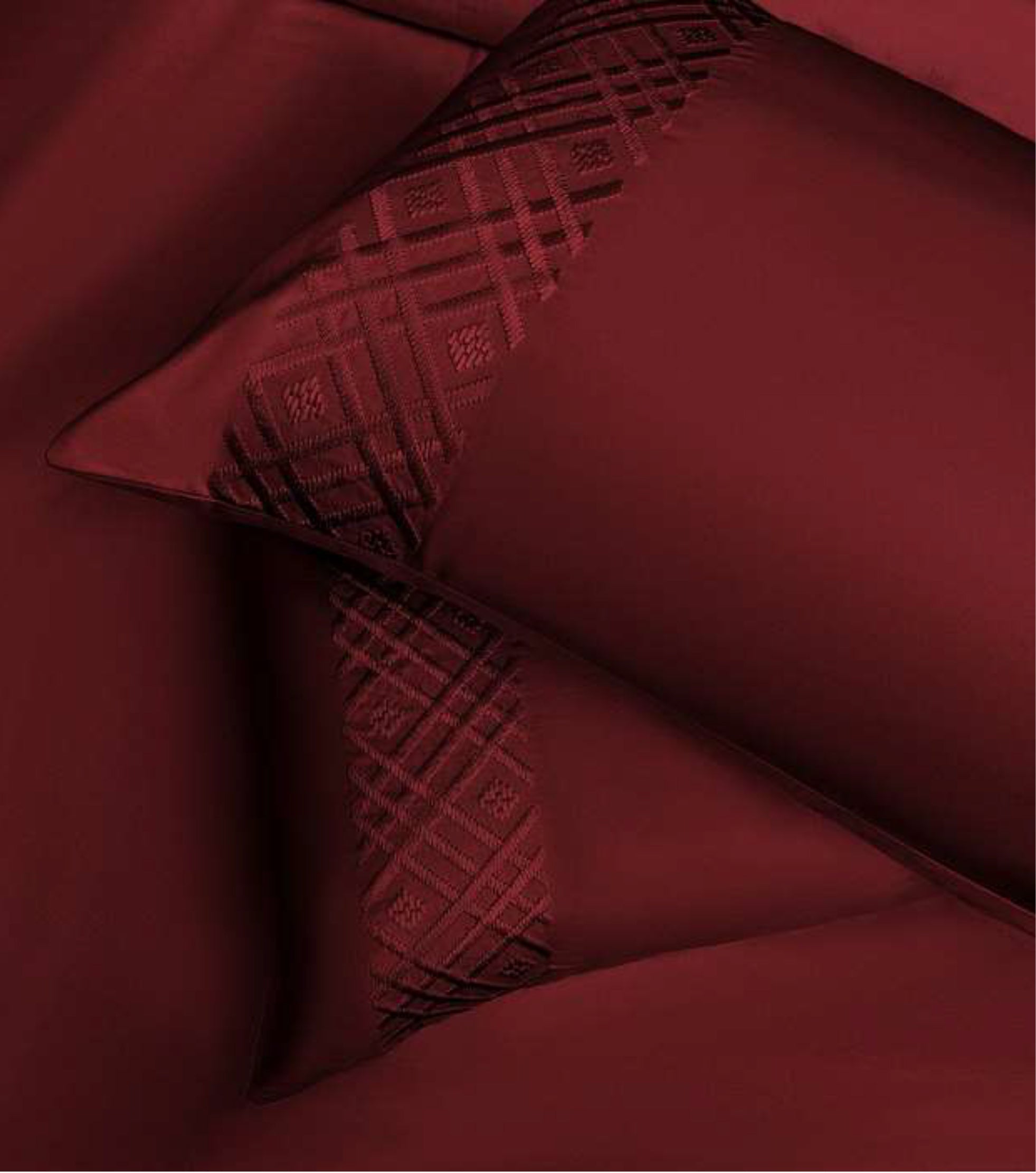100% Cotton Urban Designer Embroidered 400 TC King Size Double Bedsheet - 275 X 275 CM with 2 Pillow Covers - 3 Pcs Set