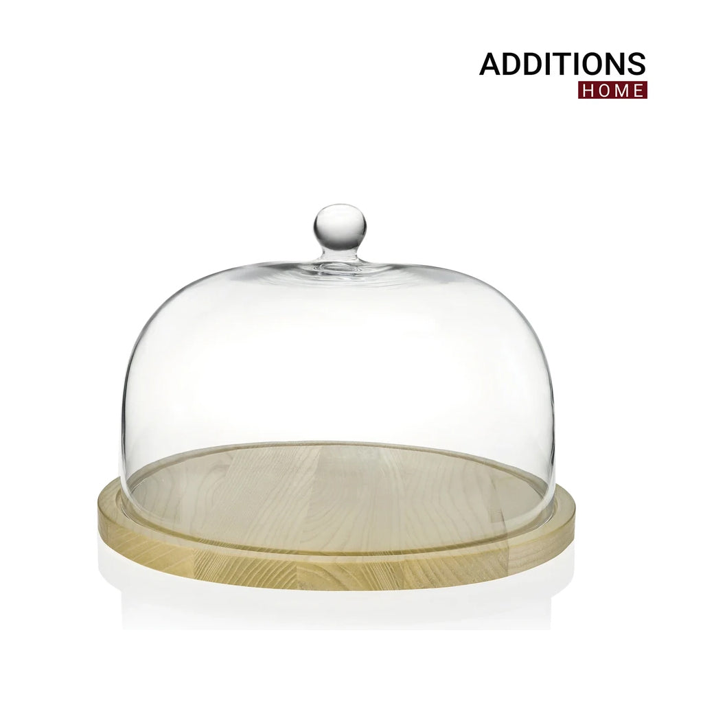 RCR (Made in Italy) CRYSTAL CHEESE DISH WITH ROUND LID