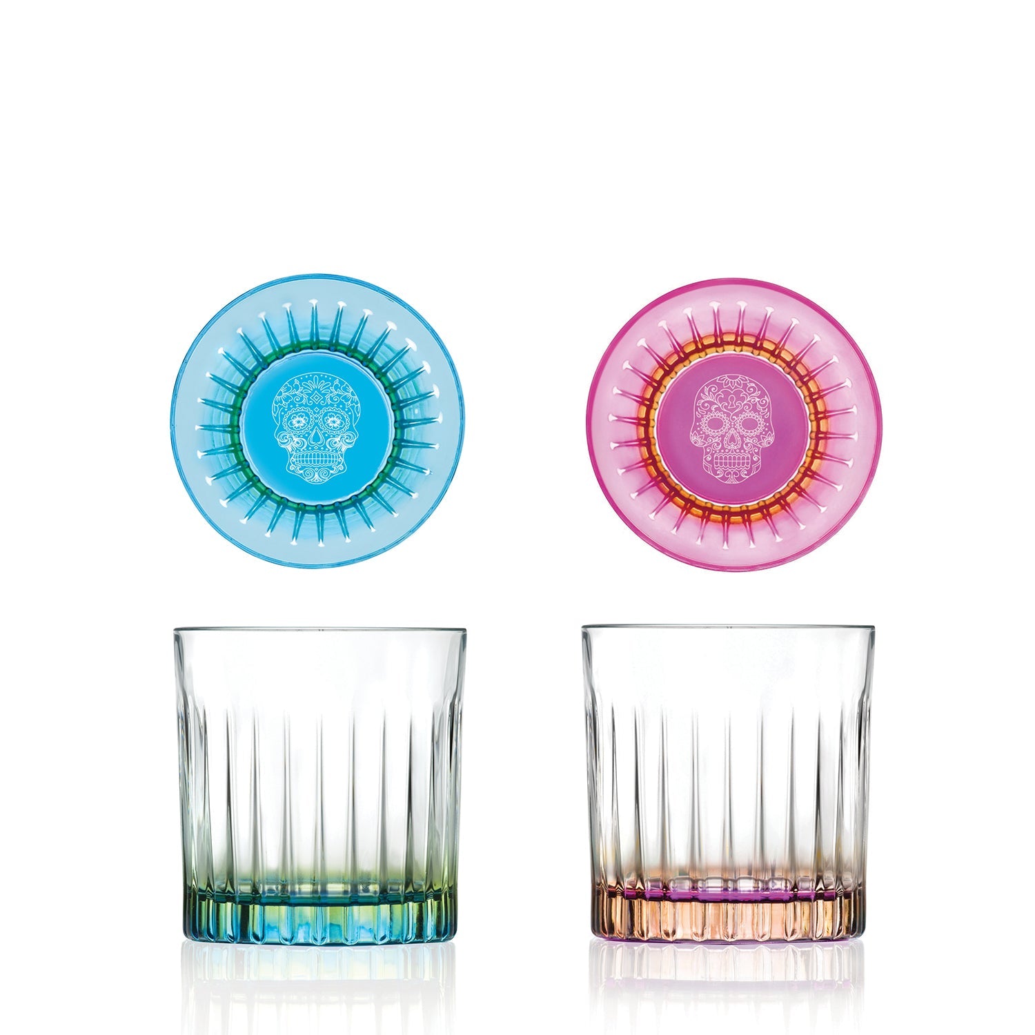 Limited Edition RCR (Made in Italy) Pedro & Rosa Pattern Crystal Short Whisky Water Tumblers Glasses, 360 ml, Set of 6