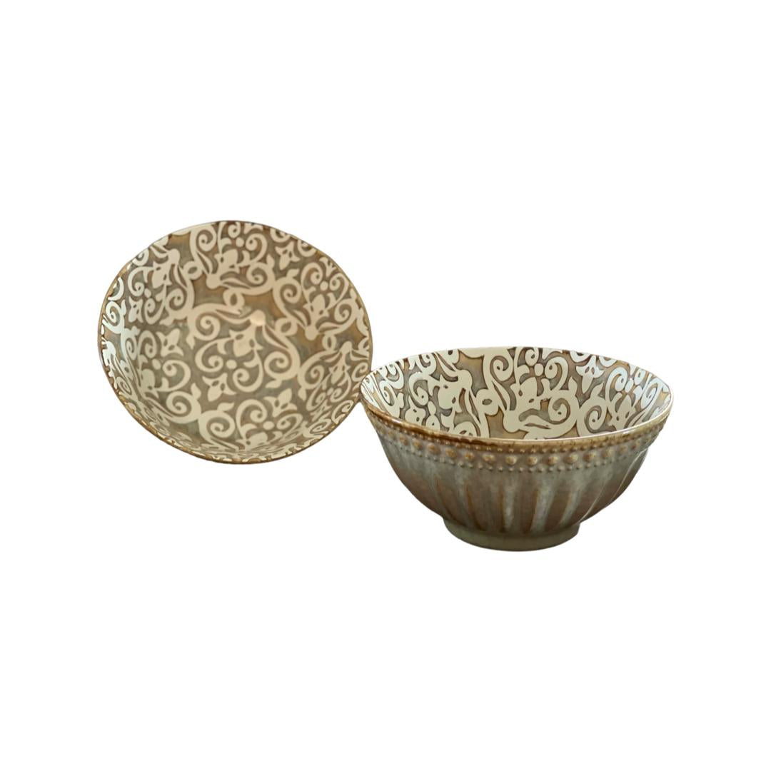 Fine Porcelain Blue Pottery  snacks Bowl Set of 2