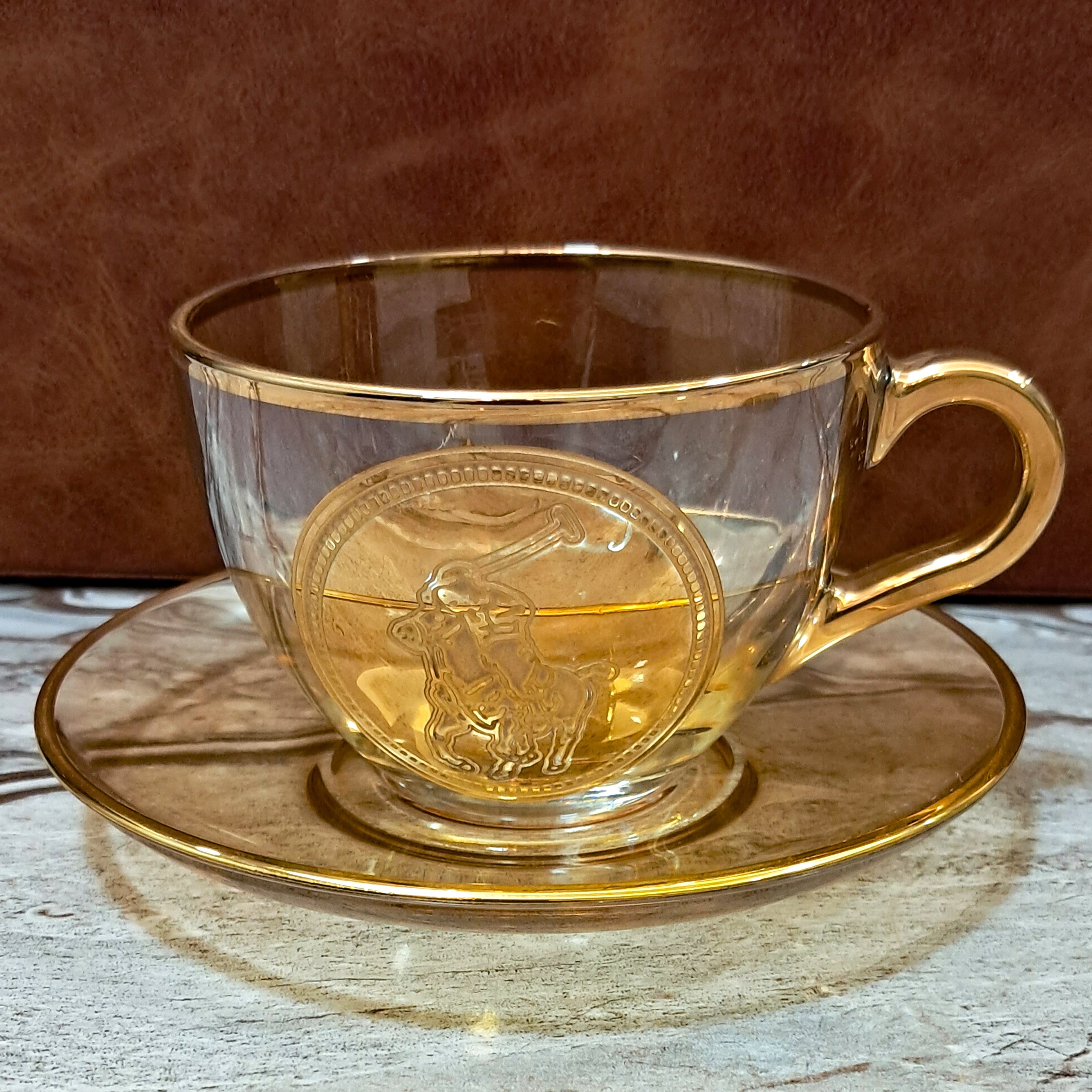 Elegant Gold Cup and Plate Set of 6 (limited edition)
