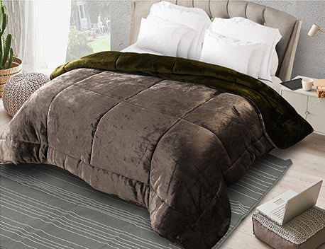 Microfiber Reversible Winter Double Bed Luxury Quilt. 220x240cm