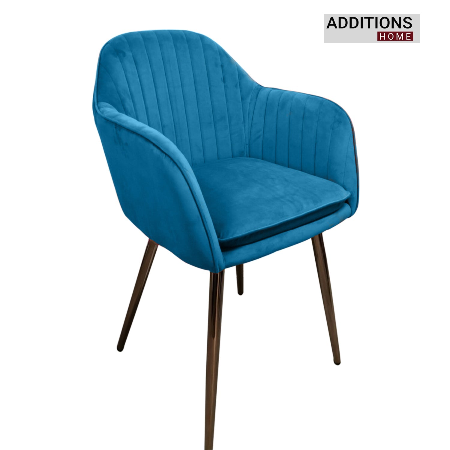 Velvet Dining Chair, Metal Legs Bracket, for Living Room Kitchen and Breakfast Armchair