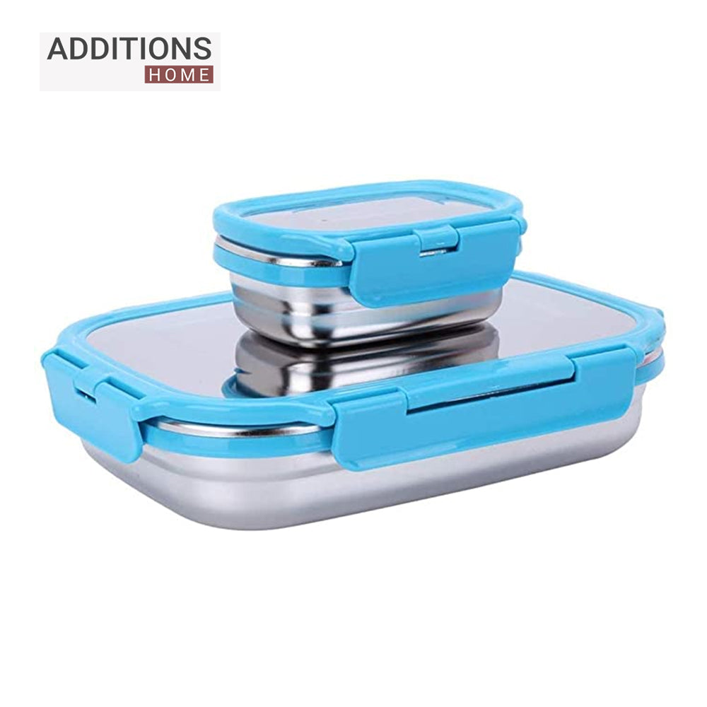 Stainless Steel Insulated Lunch Box with Small Box 980ml. Set of 2